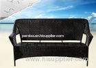 Garden / Patio PE Rattan Sofa 3 Seater , Rattan Lounge Sofa Custom