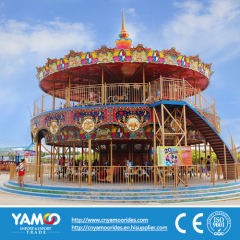 Amusement park carousel ride