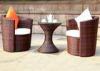 Plastic Rattan Table And Chairs Set With Funnel Table Design For Beauty Salons