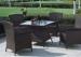 Weatherproof Brown Rattan Table And Chairs Set for Saloon , BBQ , Resort