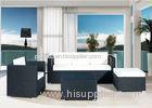High End Black Rattan Sofa Set Hotel Garden Furniture With Foot Pedal
