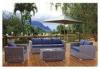 Mesh 6 Piece PE Rattan Outdoor Furniture Garden Sofa Dining Set