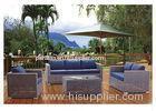 Mesh 6 Piece PE Rattan Outdoor Furniture Garden Sofa Dining Set