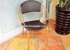 Anti UV Outdoor Rattan Chairs Moon Style Living Room Furniture