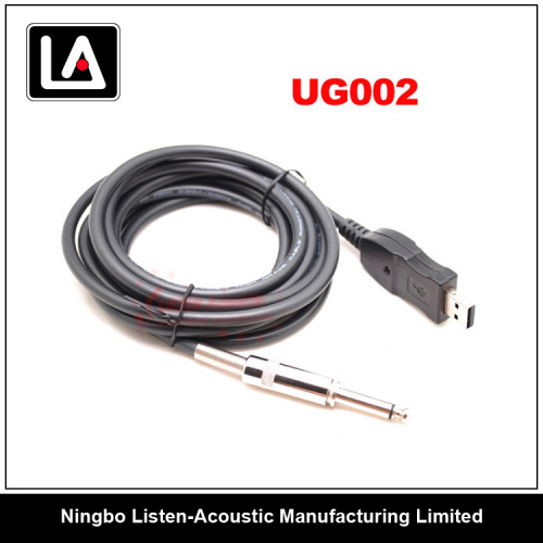 high quality USB & 6.35 Jack Connector Guitar Cable