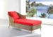 Custom Bedroom Brown Rattan Sun Lounger with Sofa Chair Design