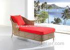 Custom Bedroom Brown Rattan Sun Lounger with Sofa Chair Design