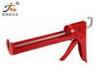 Red 310ml Steel Semi - Circle Barrel Silicone Caulking Gun With Spout Cutter