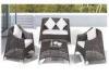 Brown BBQ Rattan Garden Furniture Sofa Sets with Aluminum Frame