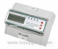 LCD Equipped Three Phase Four wires Din Rail KWH Meter for Residential applications