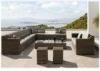 Large PE Rattan Sofa Set 7 Piece , Corner Rattan Garden Furniture