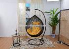 Black Rattan Swing Chair Hanging Chair / Rattan Egg Swing Chair