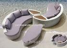 All Weather Corner Rattan Sofa Set Stacking Rattan Garden Furniture