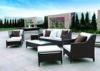 Waterproof Brown Rattan Sofa Set Outdoor / Indoor Living Room Furniture