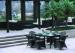 Black 6 Seater Rectangular Rattan Dining Set for Inn , Hotel , Household