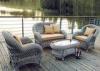 Grey 4 Piece Rattan Sofa Set Outdoor Garden Furniture Customized