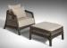 Contemporary Light Brown Plastic Rattan Chair for Home Office Study