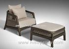 Contemporary Light Brown Plastic Rattan Chair for Home Office Study