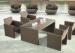 Durable Brown Outdoor Rattan Bar Set with 4 Stools for Taproom , Villa