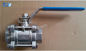 Stainless Steel 3 PC Thread Female Ball Valve BSPT