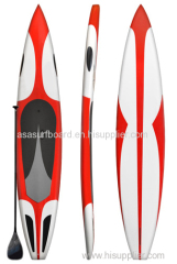 High speed water ski surfing US Resin Research Epoxy Race Board race board