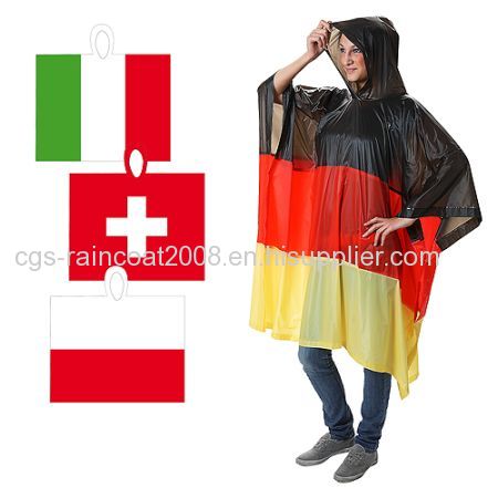 PE rain ponchos for outdoor activities