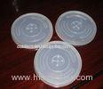 78mm White Disposable Cup Lids PS Flat Shape For Paper Cups HIPS
