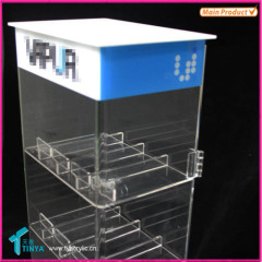 Top Selling Clear Acrylic e cig display case Acrylic e liquid shawcase