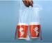 30x30cm HDPE Die Cut Handle Take Away Bag With Bottom For 2 Cups