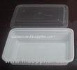 White Rectangular Disposable Plastic Food Containers For Microwave