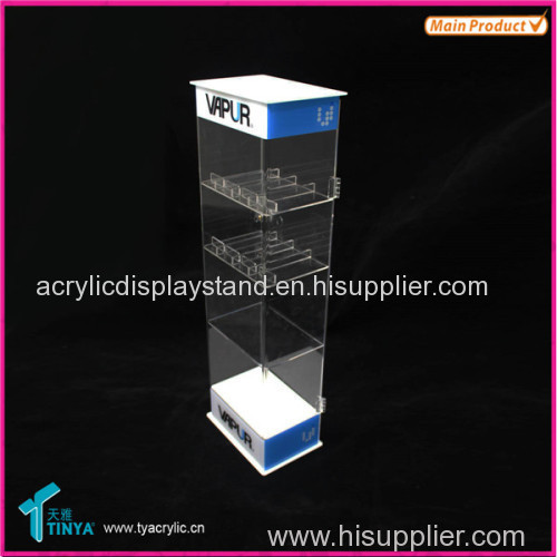 Factory Acrylic E liquid Counter Display Lucite E cigarette Stand Plastic E cigarette Blister Display Cabinet Showcase 