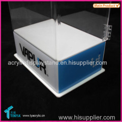 Wholesale 5-tier Lockable Counter Display for E cigarette Plastic E cig Box Display Clear Acrylic E liquid Display Stand