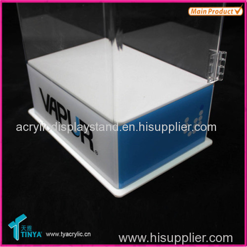 High Quality Lucite E liquid Counter Display Plastic E cigarette Case Holder Acrylic Vapor E cigarette Display Stand 