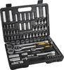 86Pcs 1/4'' & 1/2'' Ratchet and Socket Set Household Hand Tools with EXTENSION BAR