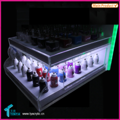 Wholesale Custom Lighted Mobile Accessory Display Cellphone Accessories Stand Acrylic Mobile Phone Charger Display Stand