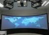 Custom Silver Cylindrical Screen , Curved Projection Screens For Cinema , Simulation