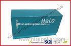 Fashionable Magnetic Mobile Boxes , Foil Blue Gift Electronics Packaging