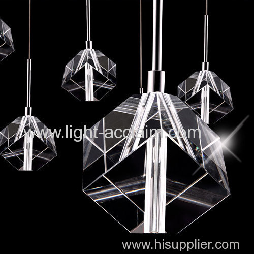Modern minimalist dining room hall LED crystal lighting fixtures