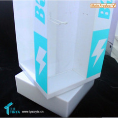 Lighted Hanging Product Display Acrylic Supermarket Floor Stand Display Rotating Mobile Phone Accessories Display Stand