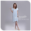 Apparel & Fashion Underwear & Nightwear Pajamas Bamboo pajama nightgown printed women short sleeves button down design