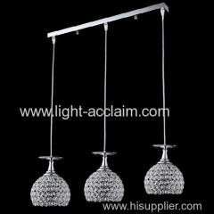 Wrought Iron creative glass LED crystal hanging pendant lights for sale