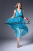 2015 Long Summer Chiffon Bead Maxi graceful women Dress