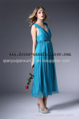 2015 Long Summer Chiffon Bead Maxi graceful women Dress