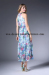 2015 Long Summer fashion Chiffon Bead Maxi Dress