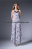 2015 Long Summer beautiful Chiffon Bead Print Maxi Dress