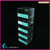 Factory Wholesale 5-tier Plexiglass Phone Charger Cables Display Case Acrylic Counter Display for Cellphone Accessories