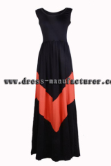Bohemian Geometric Stripes Dress|Sweet Floor Length Contrast Color Dress