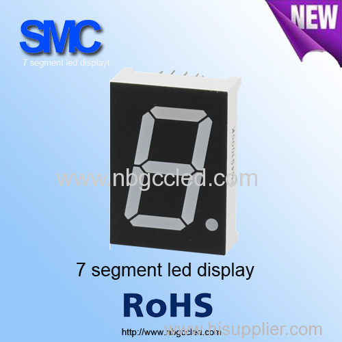 ROHS black surface 2.3 inch 1 digit led display numberic show
