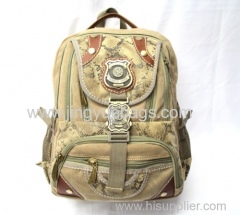 New design stylish canvas backpack