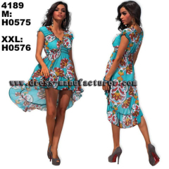 M XXL Plus Size 2015 New European Fashion Women Floral Print Bohemian Maxi Long Irregular Beach Dress Summer Casual Dres